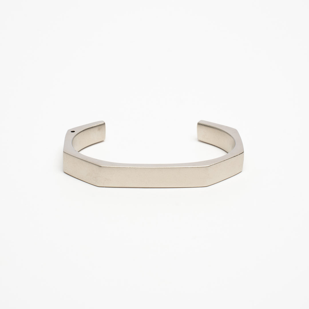 Hex Cuff - Satin Silver