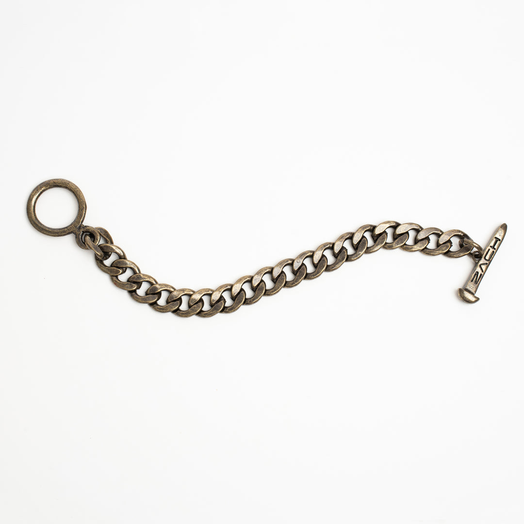 Cuban Chain Bracelet - 10mm - Rustic Gold