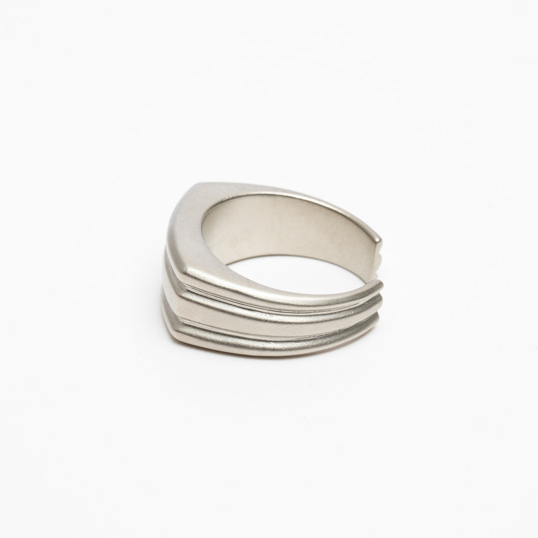 Duality Ring - Satin Silver
