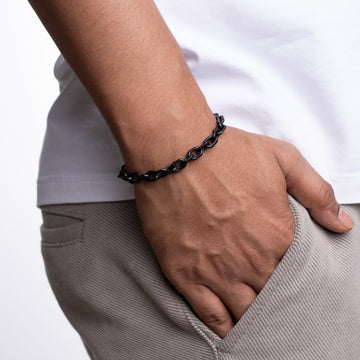 LYNK CHAIN BRACELET - MATTE BLACK