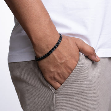 VAULT CHAIN BRACELET - MATTE BLACK