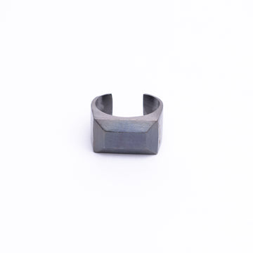 CUBE RING - RHODIUM BLACK