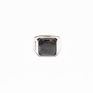 LARV STONE RING - STEELE SILVER
