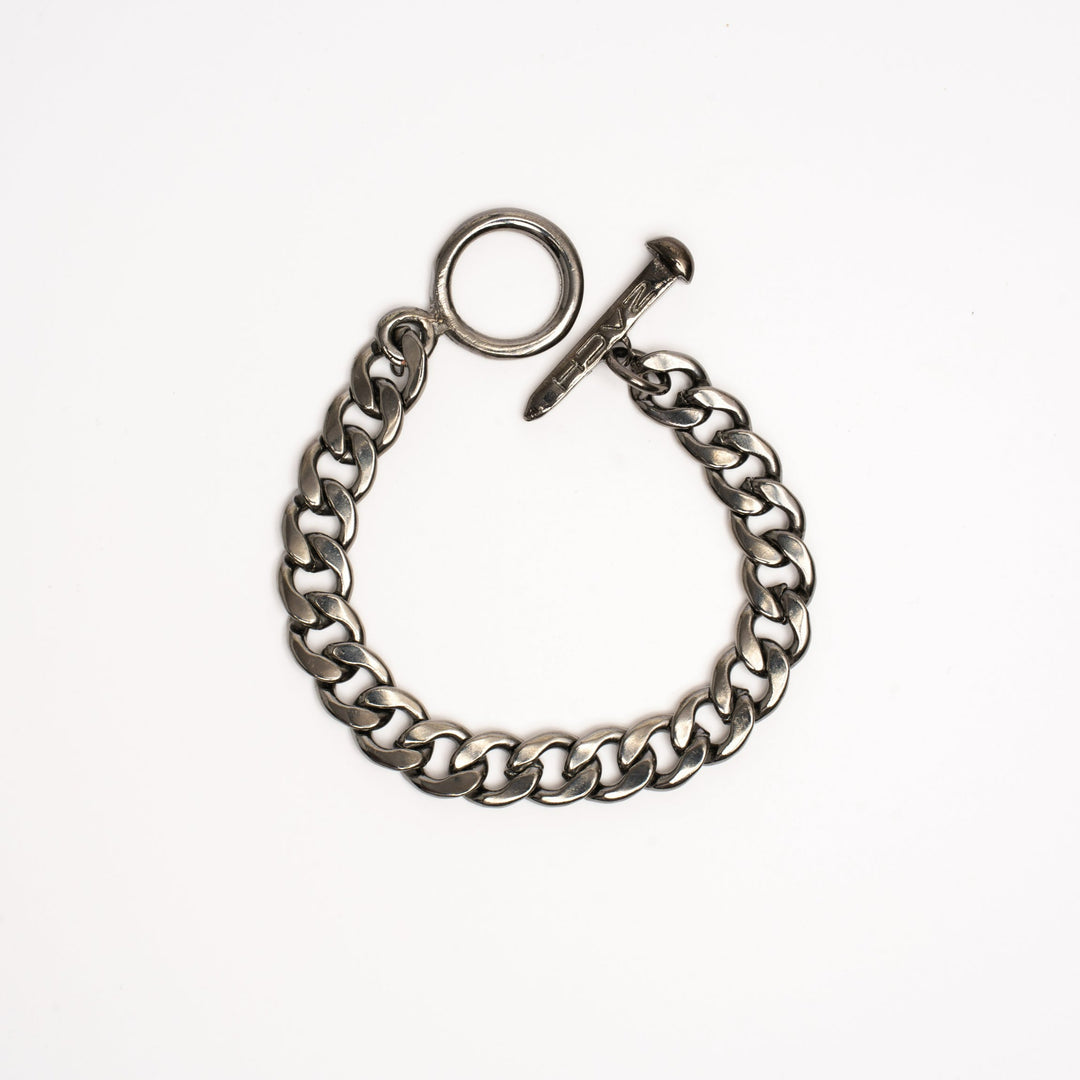 Cuban Chain Bracelet - 10mm - Chrome Noir