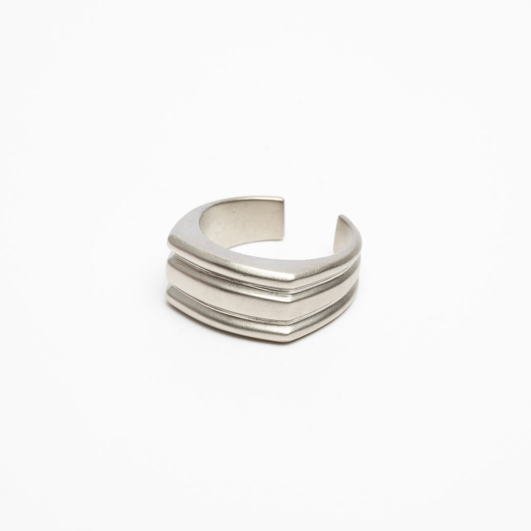 Duality Ring - Satin Silver