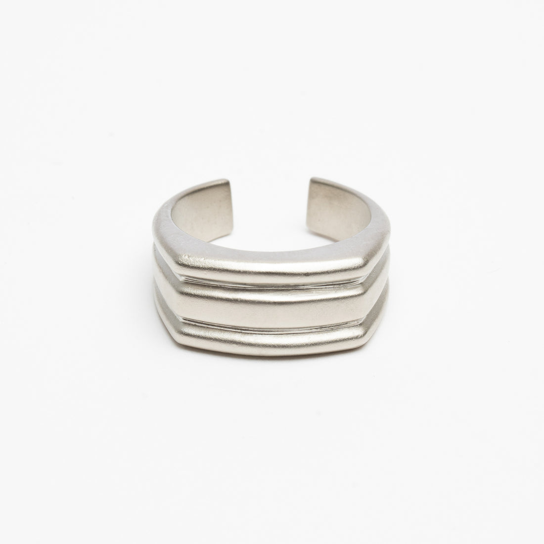 DUALITY RING - SATIN SILVER