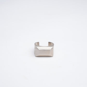 CUBE RING - SATIN SILVER