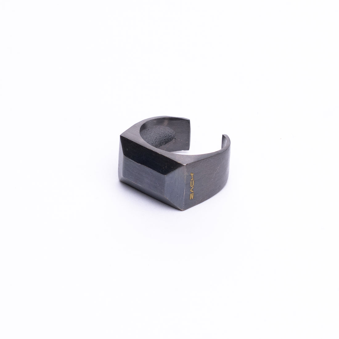 CUBE RING - RHODIUM BLACK
