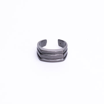 DUALITY RING - RHODIUM BLACK