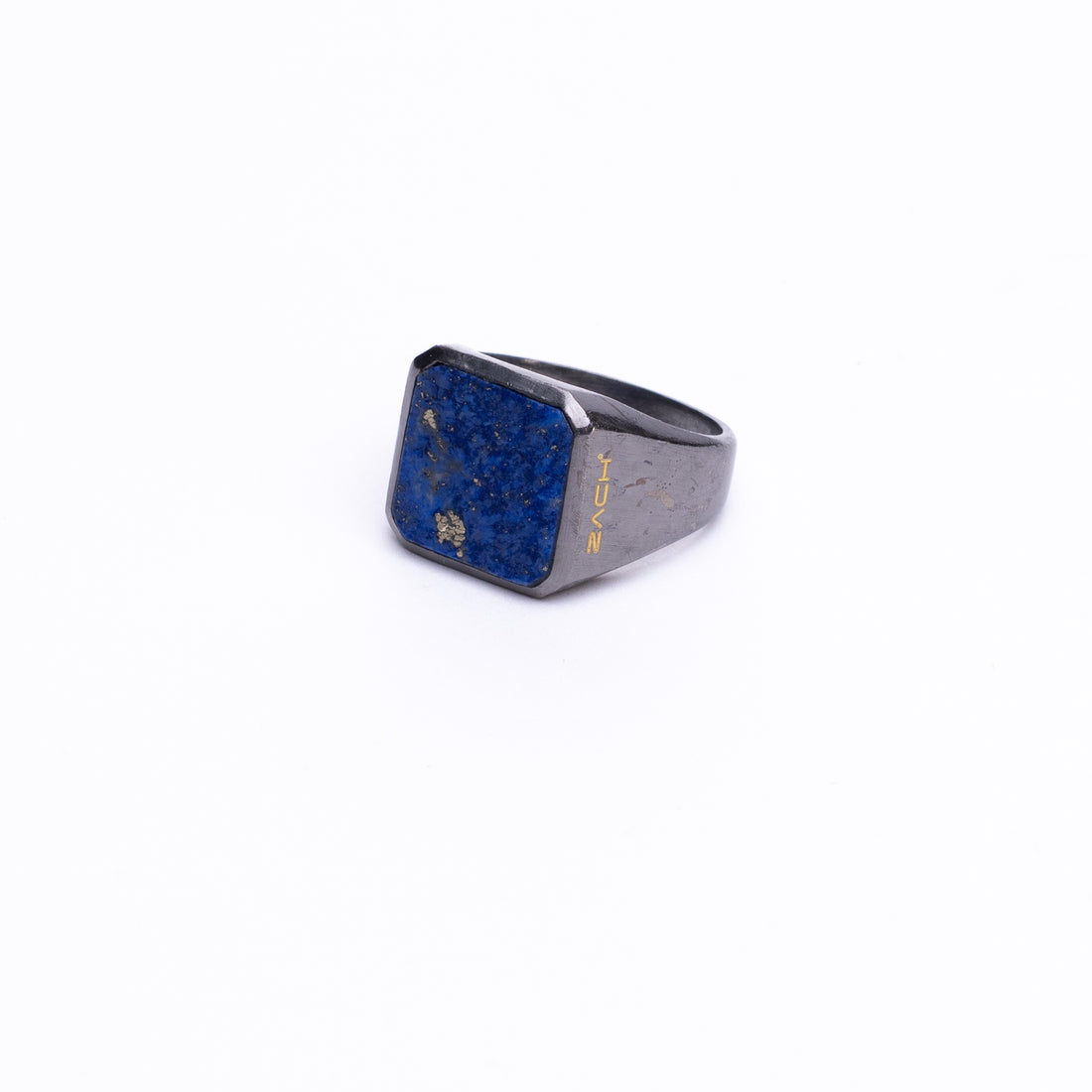LAPIS STONE RING - RHODIUM BLACK