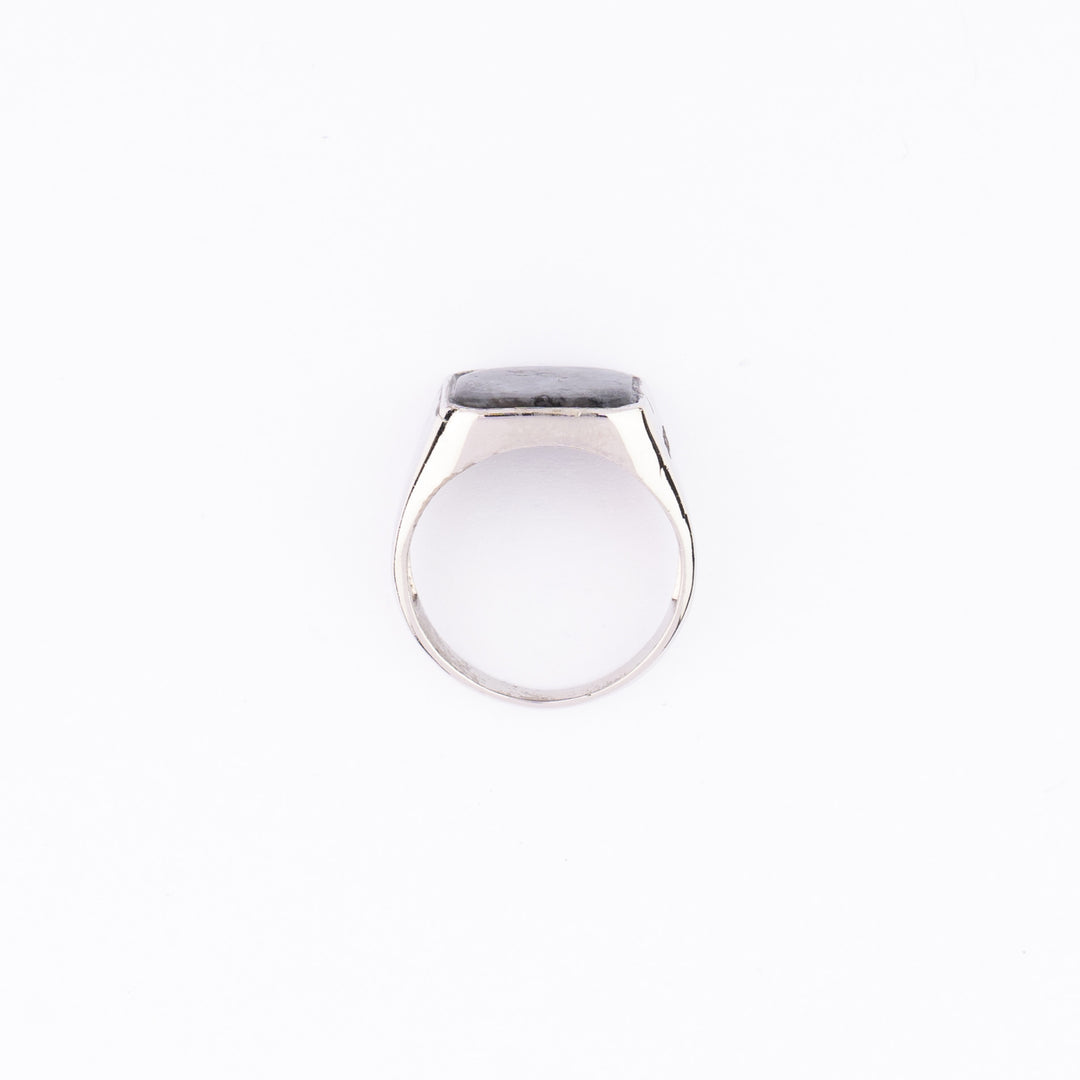 Larv Stone Ring - Steele Silver